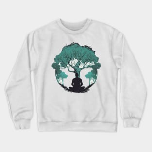 Meditation under a Tree - Designs for a Green Future Crewneck Sweatshirt